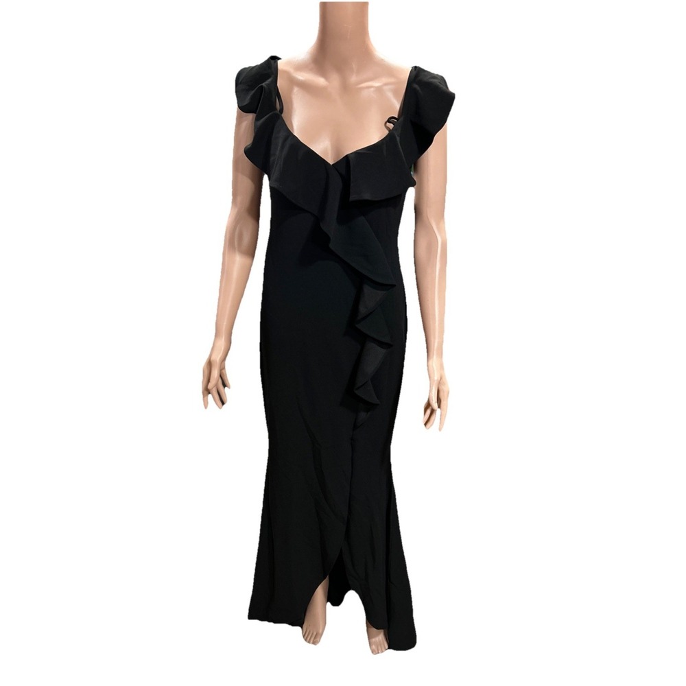 Betsy Adams dress gown women's 10 black A22447 Sleeveless
